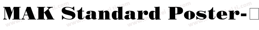 MAK Standard Poster字体转换